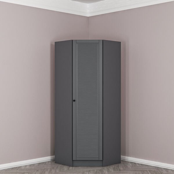 Kale 1 Kapaklı Köşe Dolap Antrasit Mebran Panjur