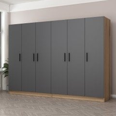 Minar Kale 6 Kapaklı 4 Ç Dolap Dore Antrasit