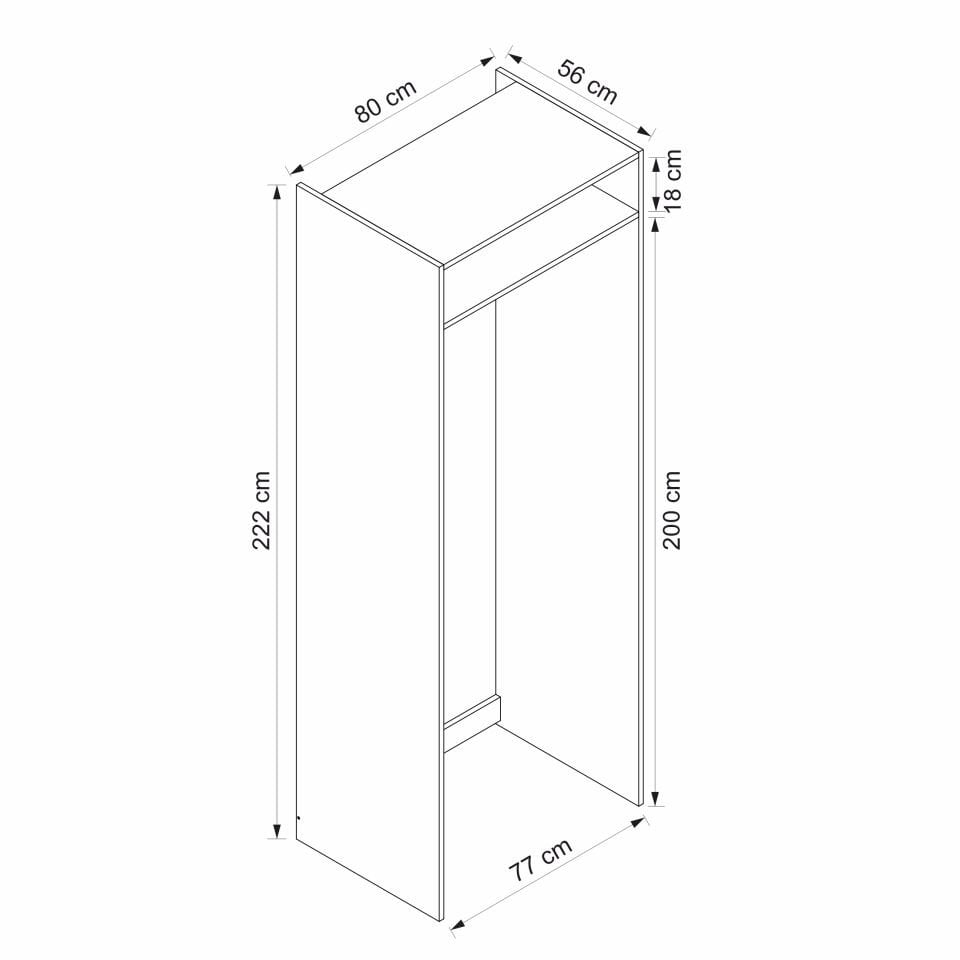 Alvinka Mutfak Modül Mbr_B 80-H222Cm Buz Dolabı Beyaz Kumtaşı