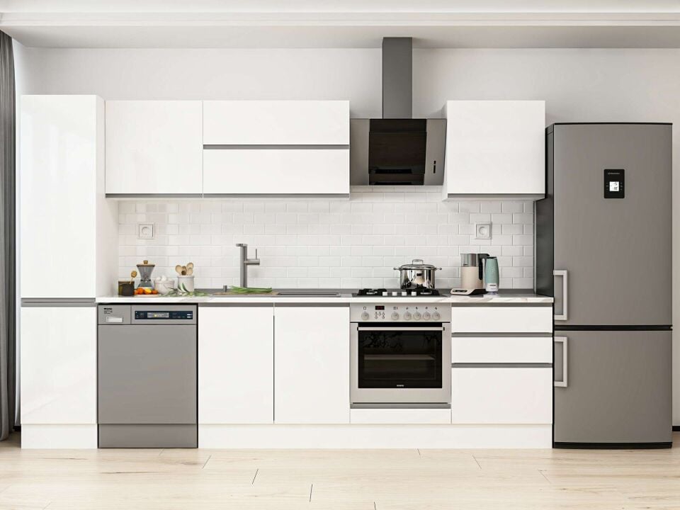 Alvinka 305X210 Cm High Gloss Mutfak Dolabı Mb-E80B45S60-2