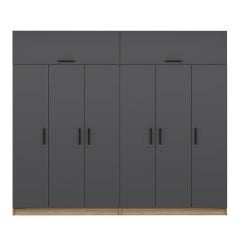 Minar Kale 6 Kapaklı 4 Ç Dolap Ve Yüklük Dore Antrasit