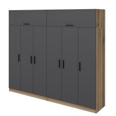 Minar Kale 6 Kapaklı 4 Ç Dolap Ve Yüklük Dore Antrasit