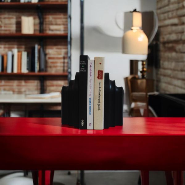 2'li Sutün Kitap Tutucu Siyah