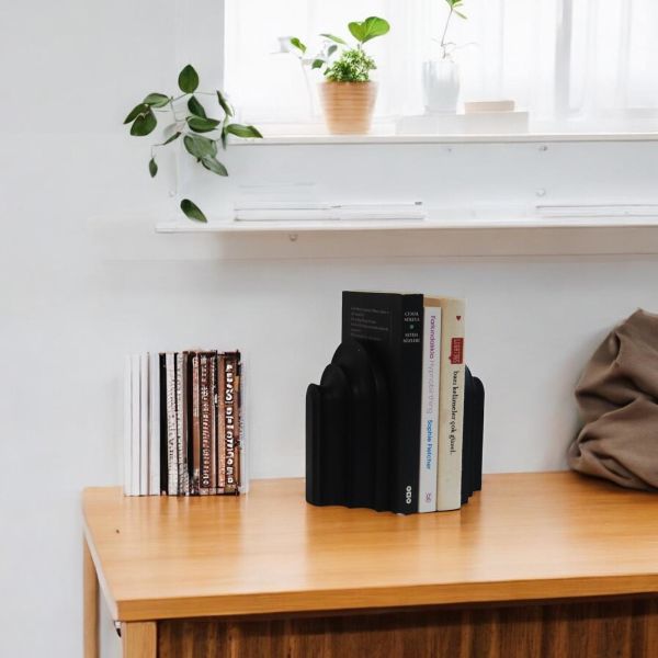 2'li Sutün Kitap Tutucu Siyah