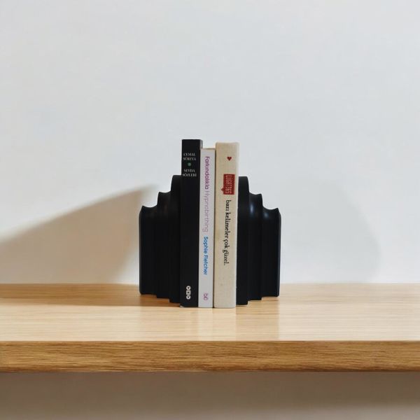 2'li Sutün Kitap Tutucu Siyah