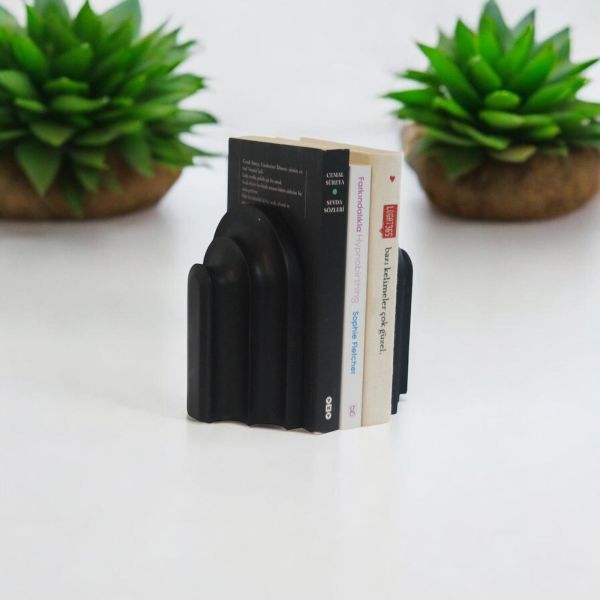 2'li Sutün Kitap Tutucu Siyah