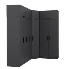 Minar Kale 7 Kapaklı 2 Ç Köşe Dolap + Yüklük Antrasit