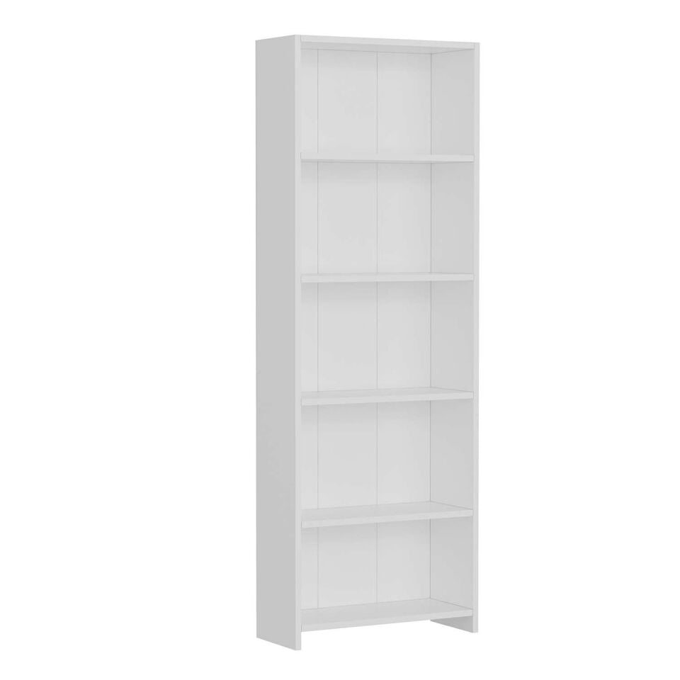 Minar 5 Raflı Modern Kitaplık - Beyaz
