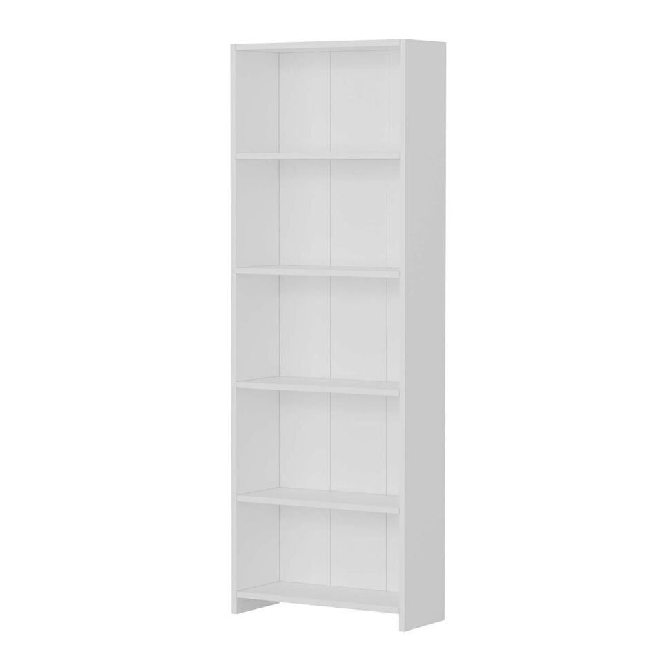 Minar 5 Raflı Modern Kitaplık - Beyaz