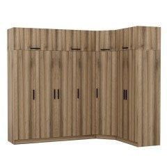 Minar Kale 7 Kapaklı 2 Ç Köşe Dolap + Yüklük Dore