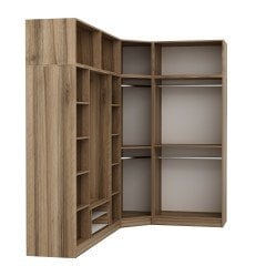 Minar Kale 7 Kapaklı 2 Ç Köşe Dolap + Yüklük Dore