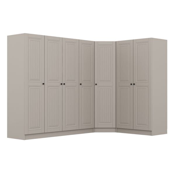 Kale 7 Kapaklı 2 Çekmeceli Köşe Dolap Kumtaşı Mebran İlkbahar