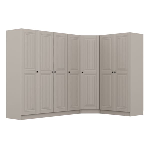 Kale 7 Kapaklı 2 Çekmeceli Köşe Dolap Kumtaşı Mebran İlkbahar