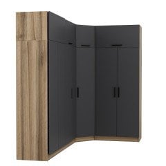 Minar Kale 7 Kapaklı 2 Ç Köşe Dolap + Yüklük Dore Antrasit