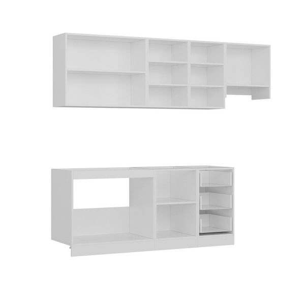 Minar 245 Cm Mutfak Dolabı Beyaz Antrasit 245-A5