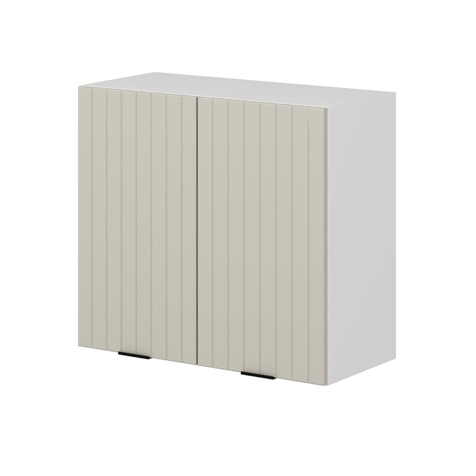 Alvinka Mutfak Modül Mbr_B Üst 2Dk1R 80-H72Cm Dolap Beyaz Kumtaşı