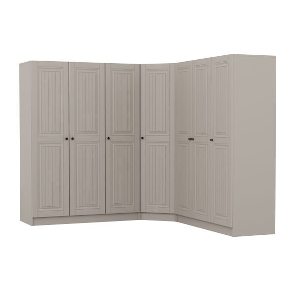 Kale 7 Kapaklı 4 Çekmeceli Köşe Dolap Kumtaşı Mebran İlkbahar