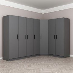 Minar Kale 7 Kapaklı 2 Ç Köşe Dolap Antrasit