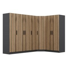 Minar Kale 7 Kapaklı 2 Ç Köşe Dolap Antrasit Dore