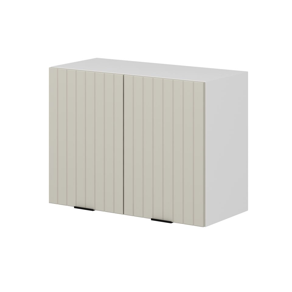 Alvinka Mutfak Modül Mbr_B Üst 2Dk1R 80-H60Cm Dolap Beyaz Kumtaşı Mdf