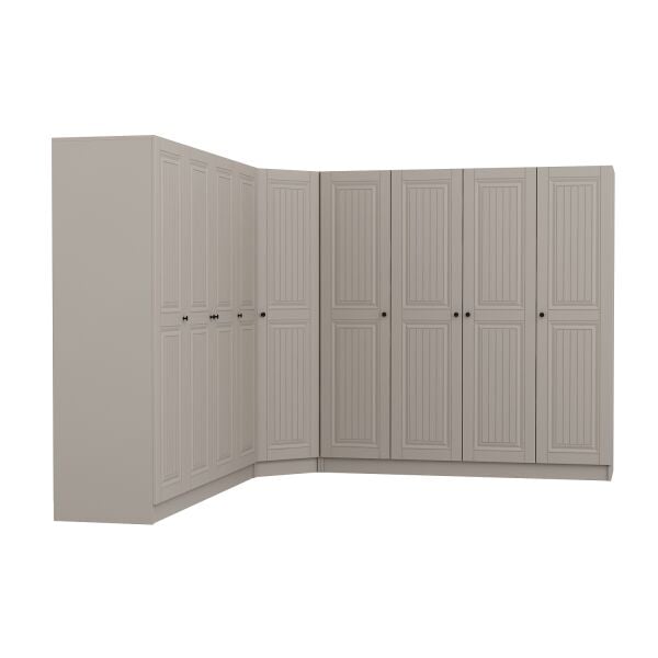 Kale 9 Kapaklı 4 Çekmeceli Köşe Dolap Kumtaşı Mebran İlkbahar