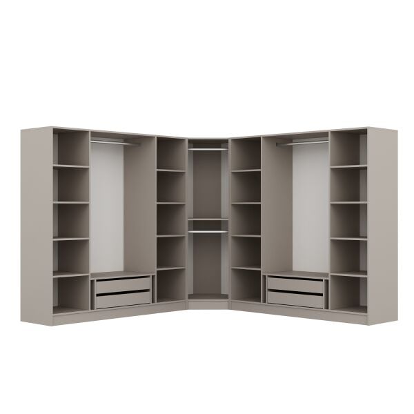 Kale 9 Kapaklı 4 Çekmeceli Köşe Dolap Kumtaşı Mebran İlkbahar