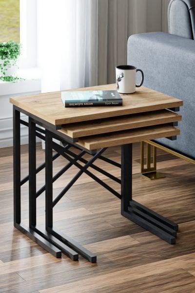 Cera Zg1 3Lü Zigon Sehpa - Atlantik Çam