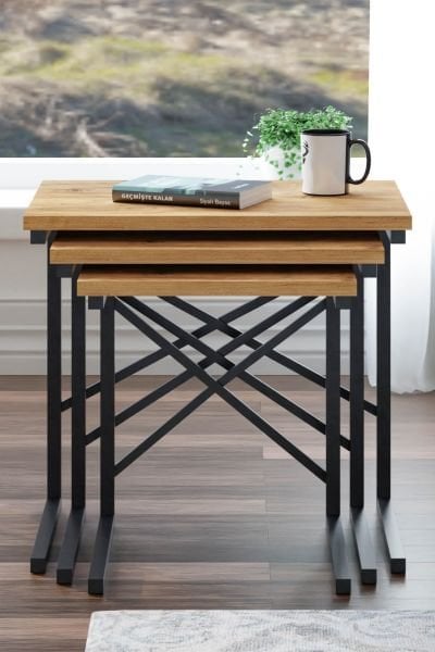 Cera Zg1 3Lü Zigon Sehpa - Atlantik Çam