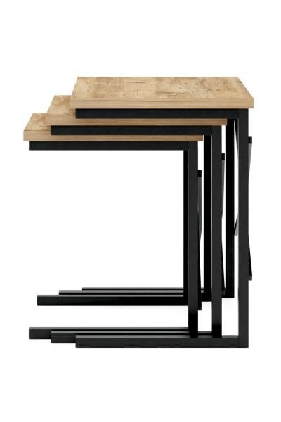 Ceramical Zg1 3Lü Zigon Sehpa - Atlantik Çam