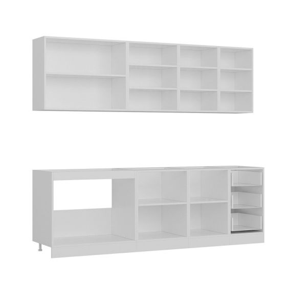 Minar 245 Cm Mutfak Dolabı Beyaz Dore 245-D1