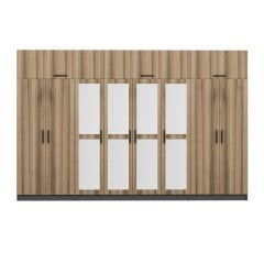 Minar Kale 8 Kapaklı 4 Aynalı 2 Ç Dolap Ve Yüklük Antrasit Dore