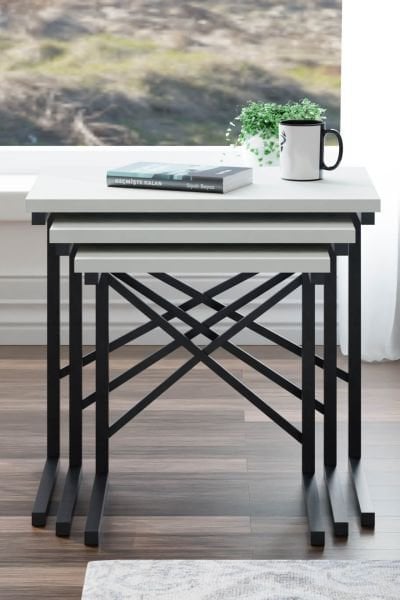 Cera Zg1 3Lü Zigon Sehpa - Beyaz