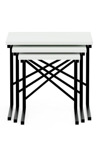 Cera Zg1 3Lü Zigon Sehpa - Beyaz