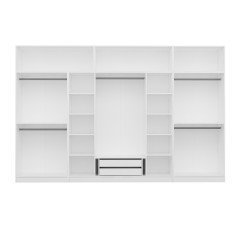 Minar Kale 8 Kapaklı 4 Aynalı 2 Çekmeceli Dolap Ve Yüklük Beyaz