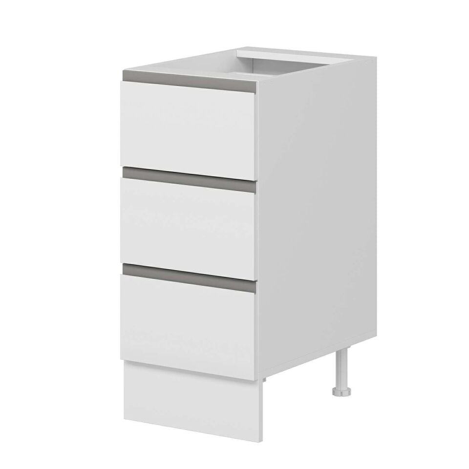 Alvinka Mutfak Modül Hg_J Alt 3Ç 40Cm Dolap Beyaz Beyaz