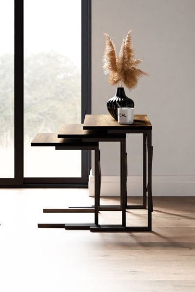 Cera Zg1 3Lü Zigon Sehpa - Barok Ceviz