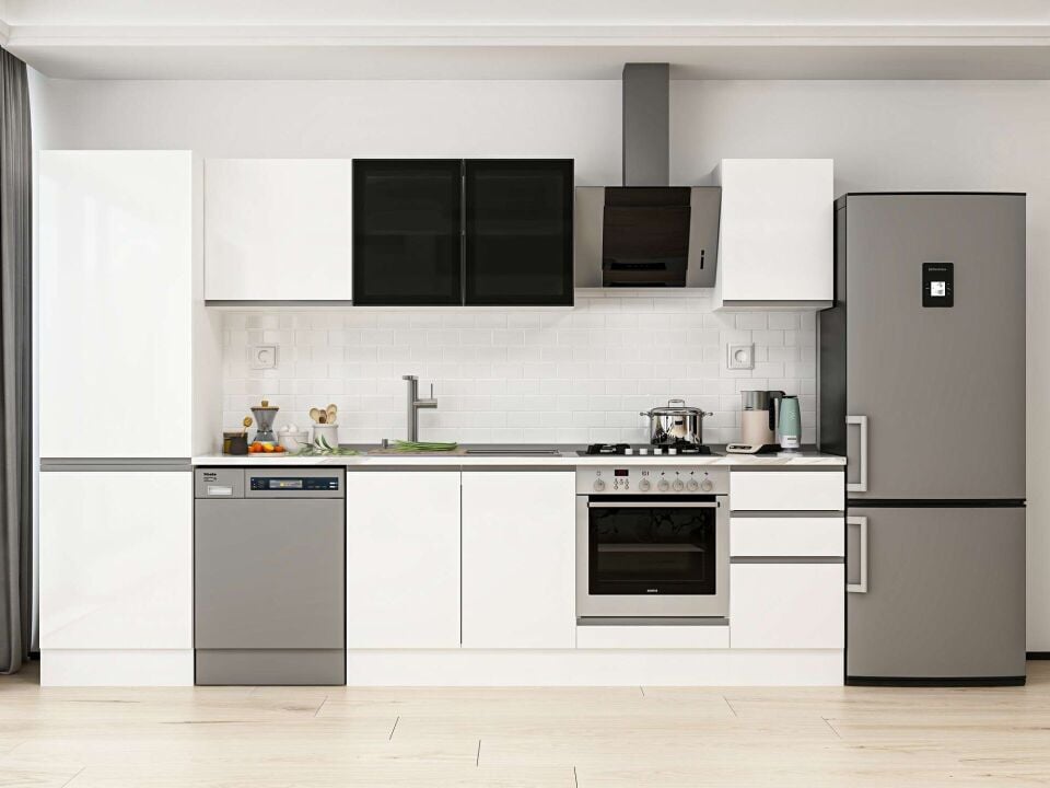 Alvinka 305X210 Cm High Gloss Mutfak Dolabı Mb-E80B60S45-3