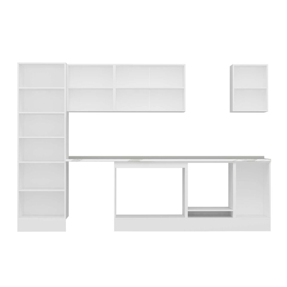 Alvinka 305X210 Cm High Gloss Mutfak Dolabı Mb-E80B60S45-3 High Gloss | Antrasit - Mdf
