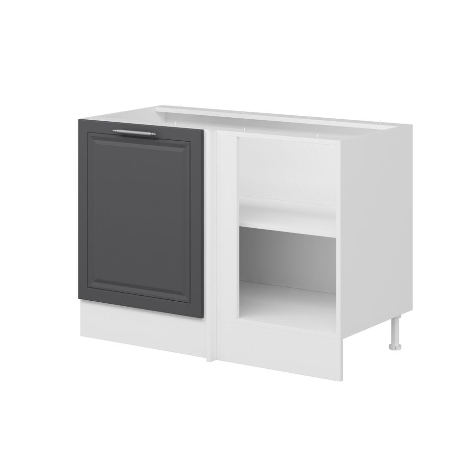 Alvinka Mutfak Modül Mbr_C Alt 1K1R 120Cm Köşe Dolap Beyaz Antrasit