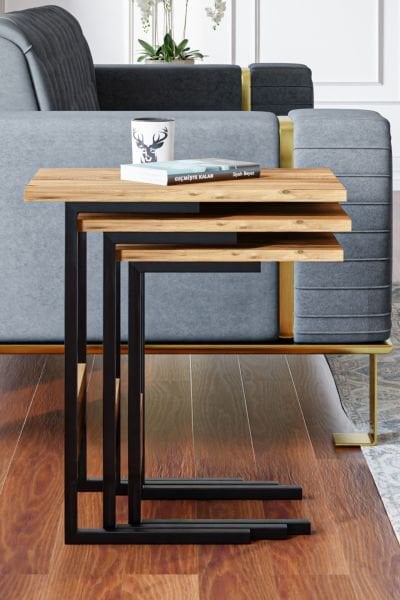 Cera Zg3 3'Lü Eko Zigon Sehpa - Atlantik Çam