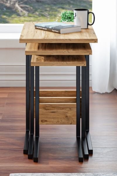 Cera Zg3 3'Lü Eko Zigon Sehpa - Atlantik Çam