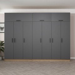 Minar Kale 7 Kapaklı 4 Ç Dolap Ve Yüklük Dore Antrasit