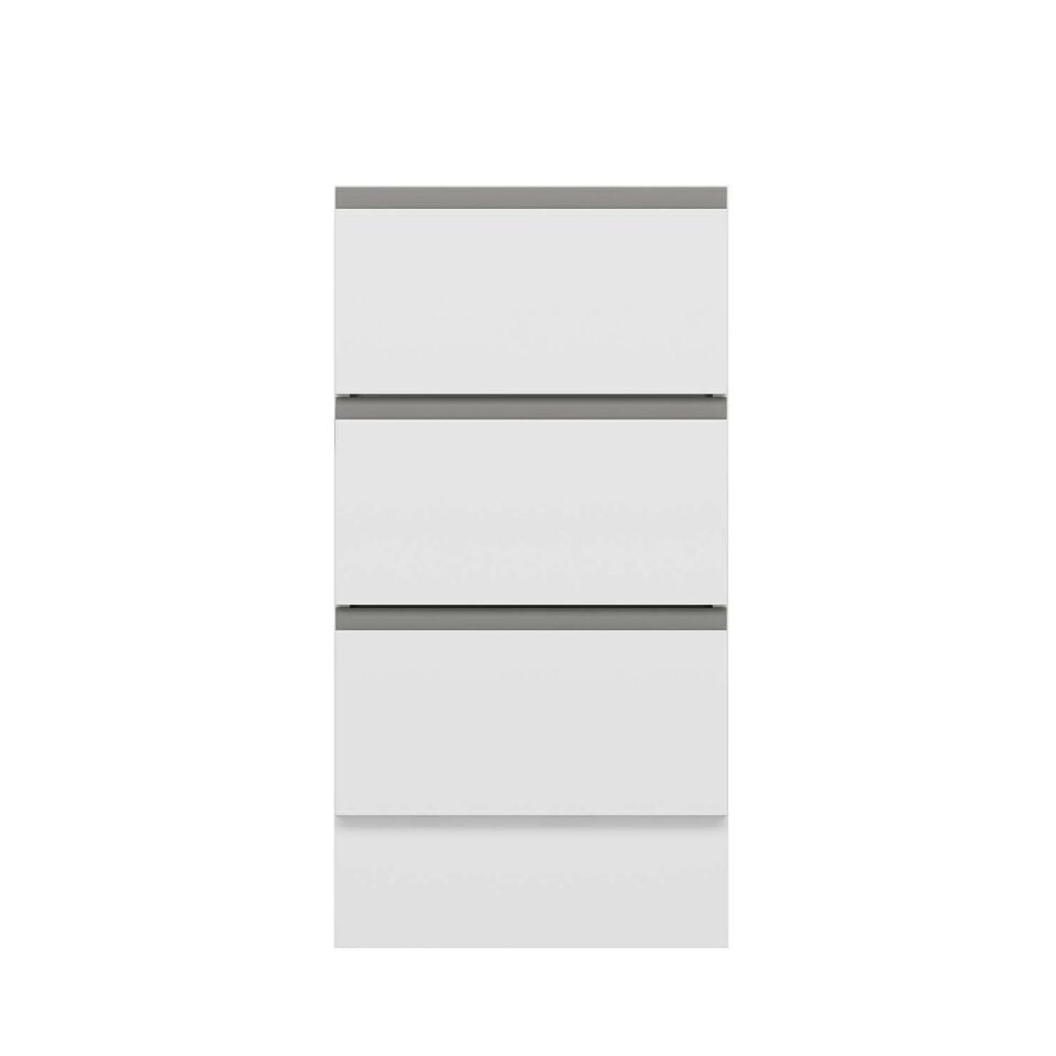 Alvinka Mutfak Modül Hg_J Alt 3Ç 45Cm Dolap Beyaz Beyaz