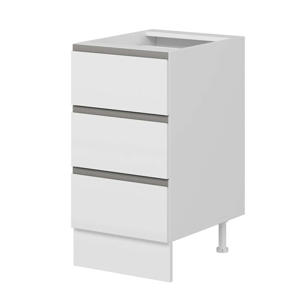 Alvinka Mutfak Modül Hg_J Alt 3Ç 45Cm Dolap Beyaz Beyaz