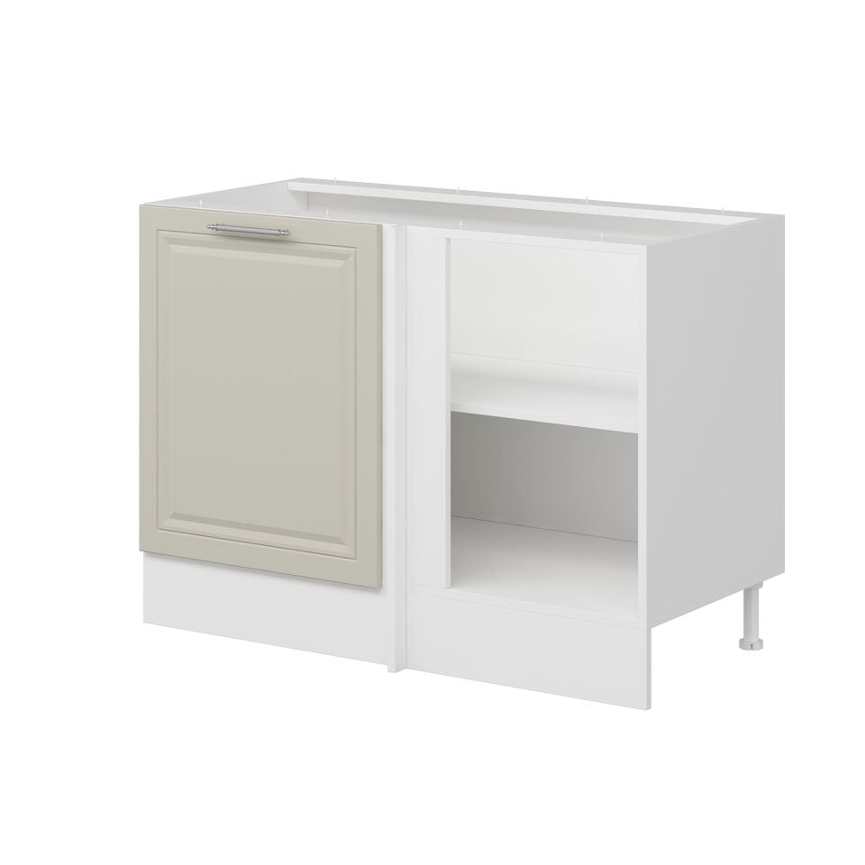 Alvinka Mutfak Modül Mbr_C Alt 1K1R 120Cm Köşe Dolap Beyaz Kumtaşı