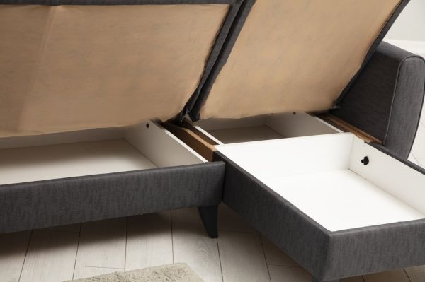 Alkon Sandıklı Bazalı L Köşe Koltuk