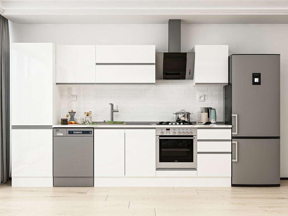 Alvinka 310X210 Cm High Gloss Mutfak Dolabı Mb-E80B60S50-2