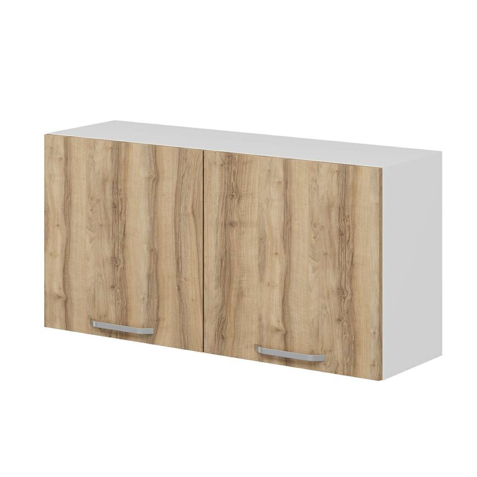 Alvinka Mutfak Modül Duz Üst 2Dk1R 120-H60Cm Dolap Beyaz Dore Mdf