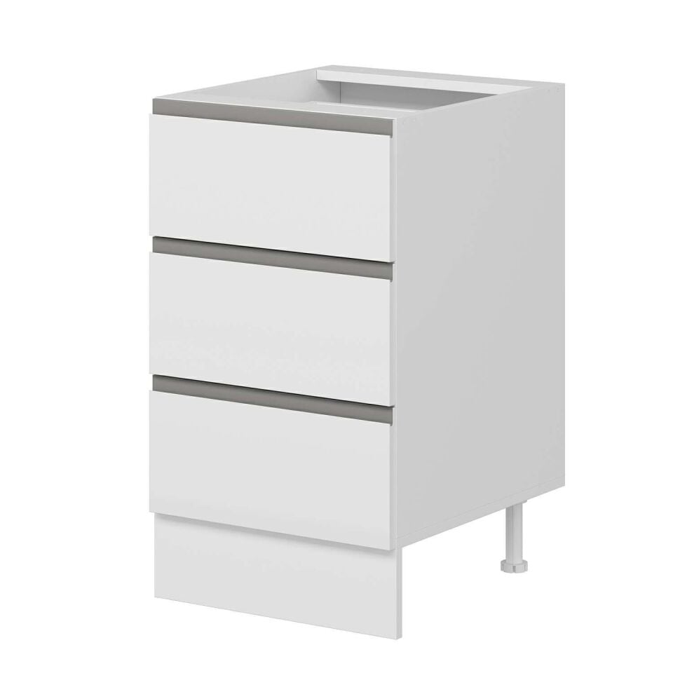 Alvinka Mutfak Modül Hg_J Alt 3Ç 50Cm Dolap Beyaz Beyaz