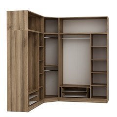 Minar Kale 7 Kapaklı 4 Ç Köşe Dolap + Yüklük Dore